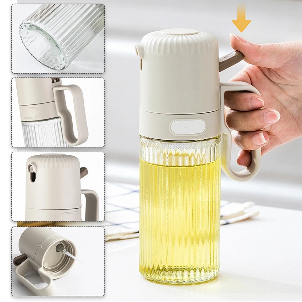 Spray Botol Minyak Semprot Kaca 250ml Cooking Oil Sprei Bottle 0499