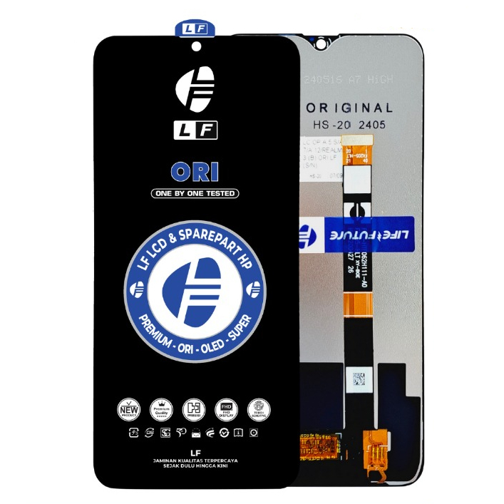 ORI LF SILVER> LCD TS  OPPO A5S / A11K / A12 / A7 REALME 3 BLACK