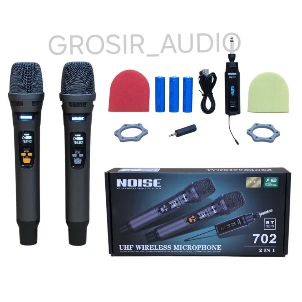 NOISE MIKROFON WIRELESS BT-702/702BT&Y-260 TANPA KABEL ORIGINAL NOISE