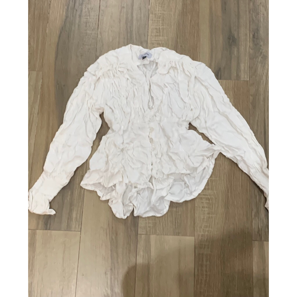 Atasan top putih, Blouse, shoujo, morikei, jiraikei[Preloved]