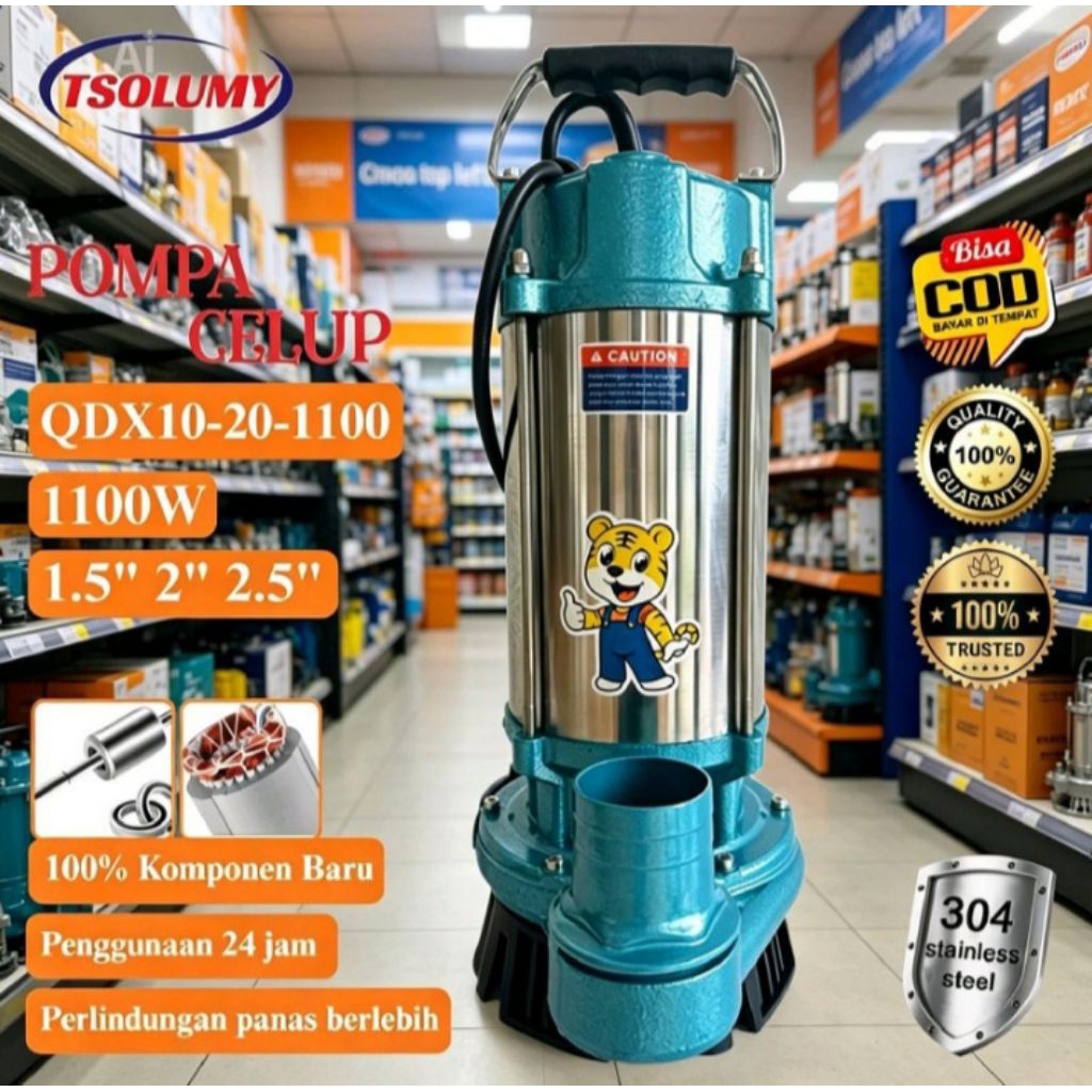 Pompa Celup Air Kotor 1500Watt Submersible Pump 3Inch Pompa