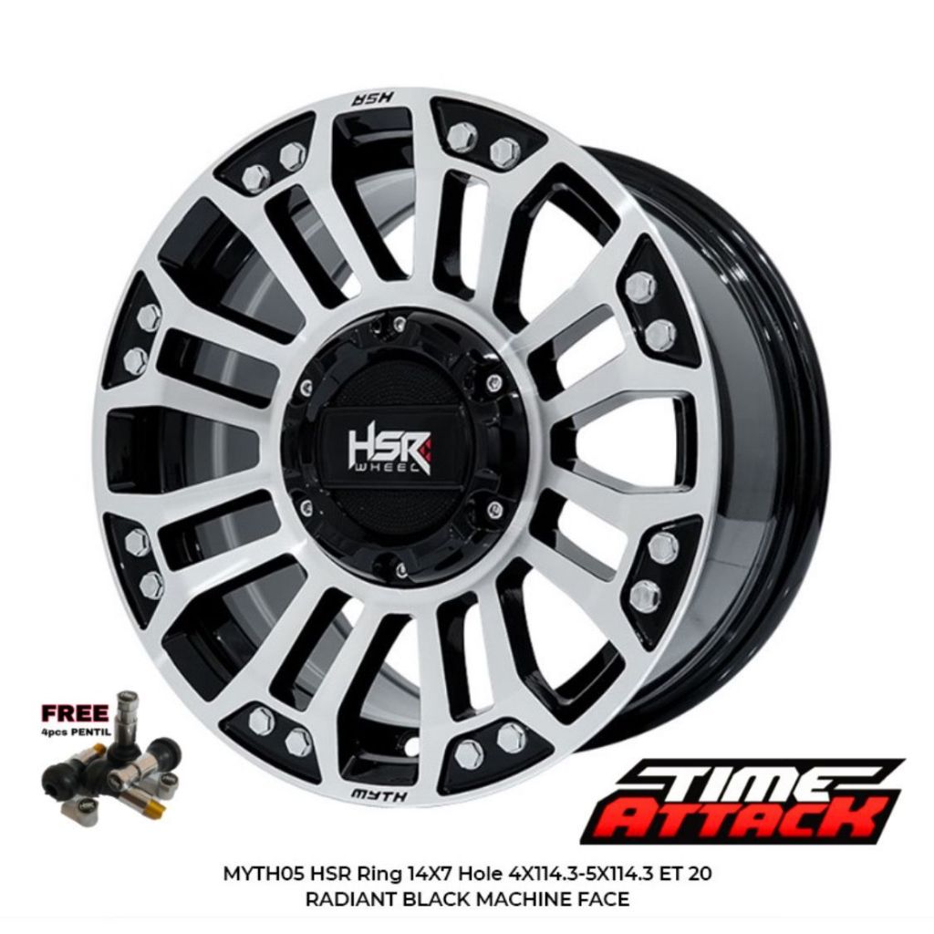 Velg Mobil L300 R14 HSR Wheel Myth05 Velg HSR Ring 14 PCD 5X114,3 / 4X114,3