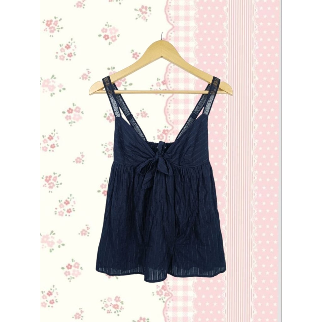 CK Jeans Y2k Kawai Baby Doll Black Camisole Top Fairycore