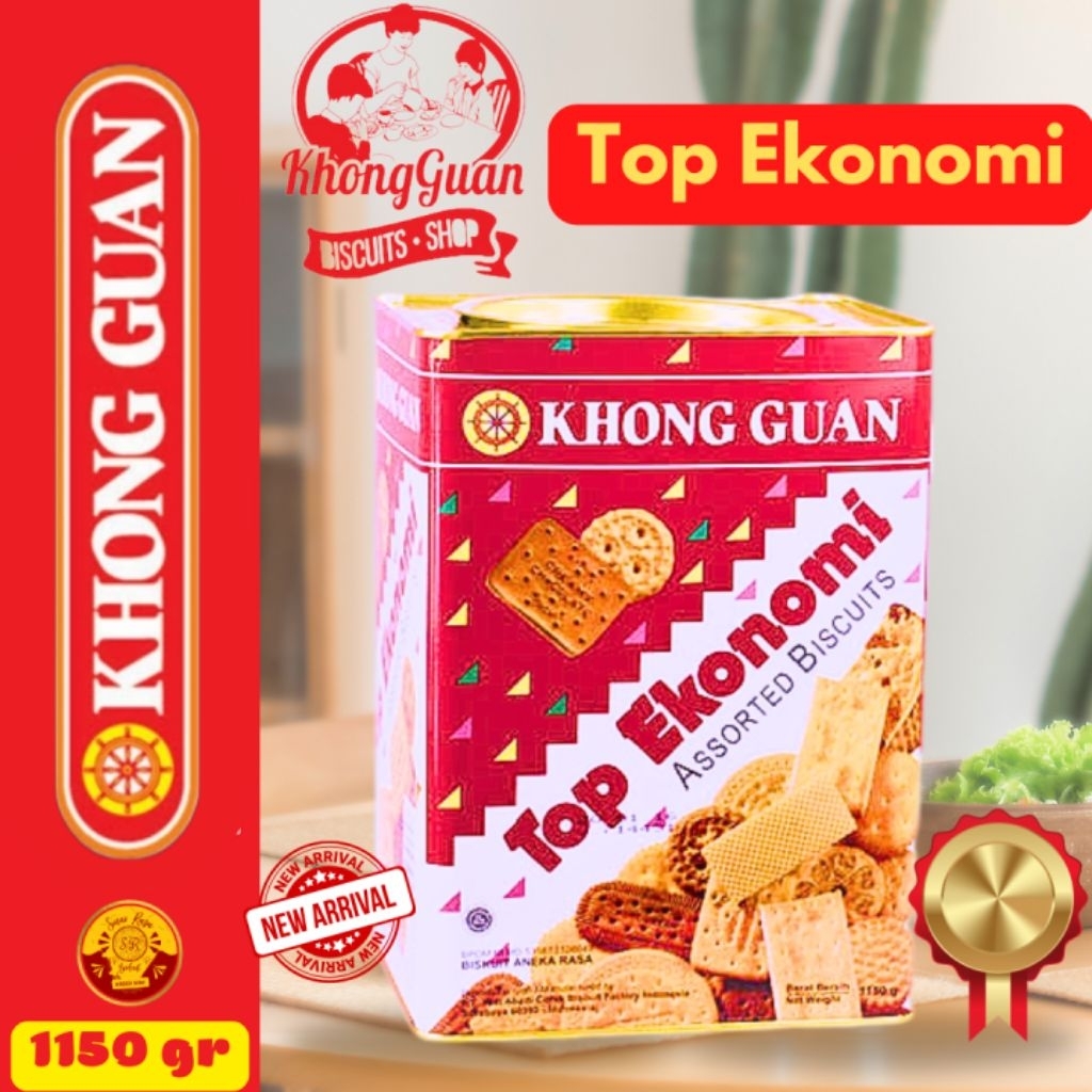 Biskuit Khong Guan Top Ekonomi Rasa Campuran 1150gr