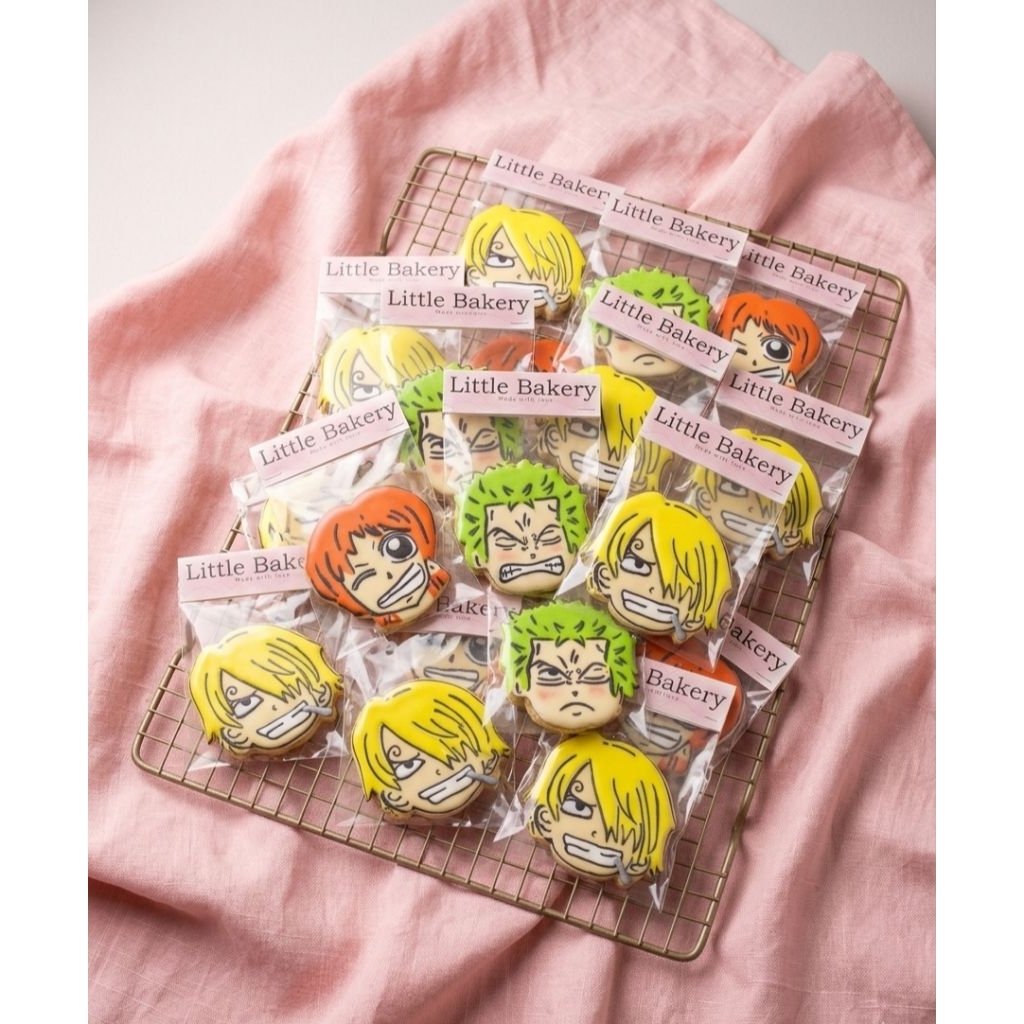 Icing Cookies One Piece - Custom Karakter Anime Zoro Sanji Nami