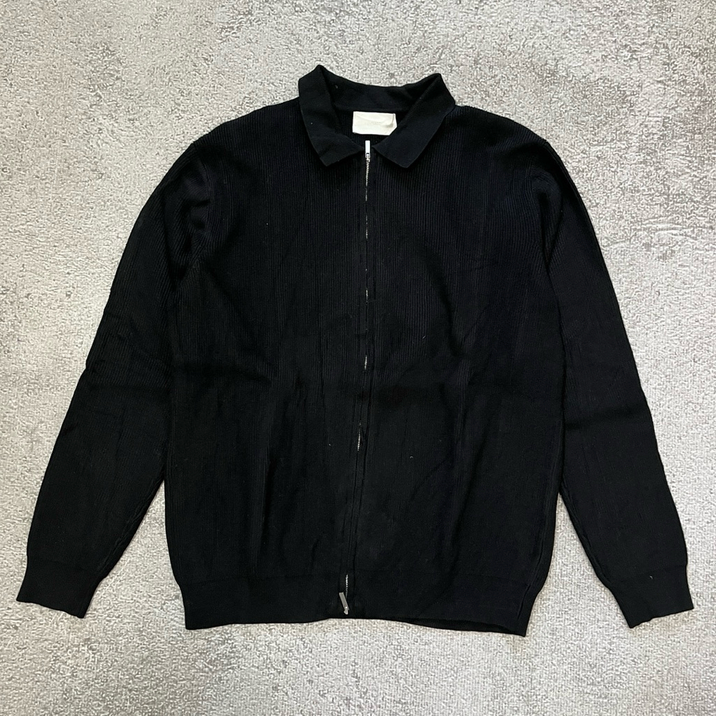 Gentle Cover Zipper Polo Knit (Cashmere blended)