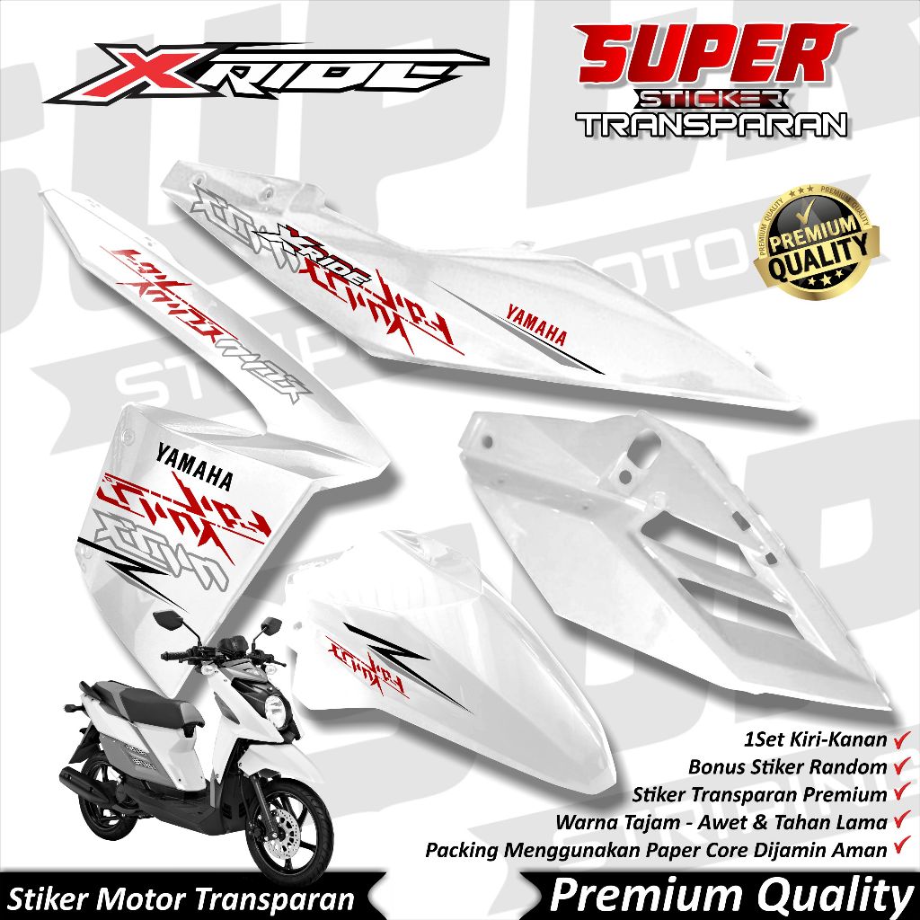 Stiker Transparan X Ride 115 Anti Luntur keren Striping Xride Striping Yamaha Xride 115 JAPANESE