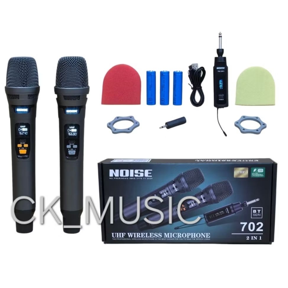 NOISE MIKROFON WIRELESS BT-702/702BT&Y-260 TANPA KABEL ORIGINAL NOISE
