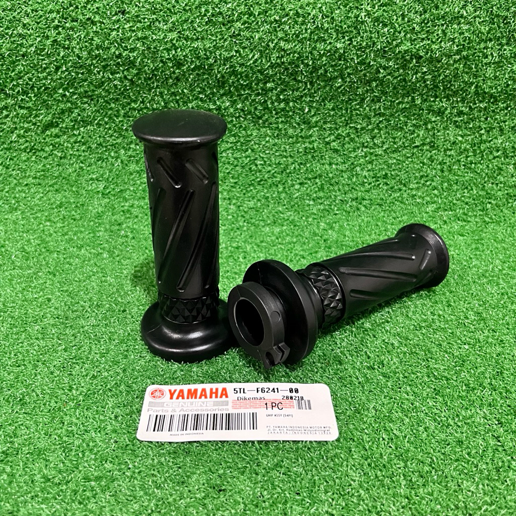 HANDGRIP HANDFAT KARET STANG 1 SET SLONGSONG GAS MOTOR YAMAHA MIO LAMA,NOUVO,MIO SOUL 5TL KUALITAS O