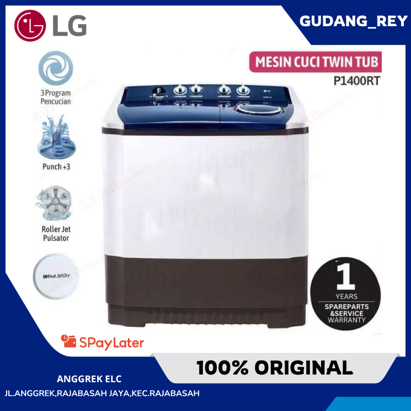 LG MESIN CUCI 2 TABUNG 14 KG / Mesin Cuci LG 2 Tabung