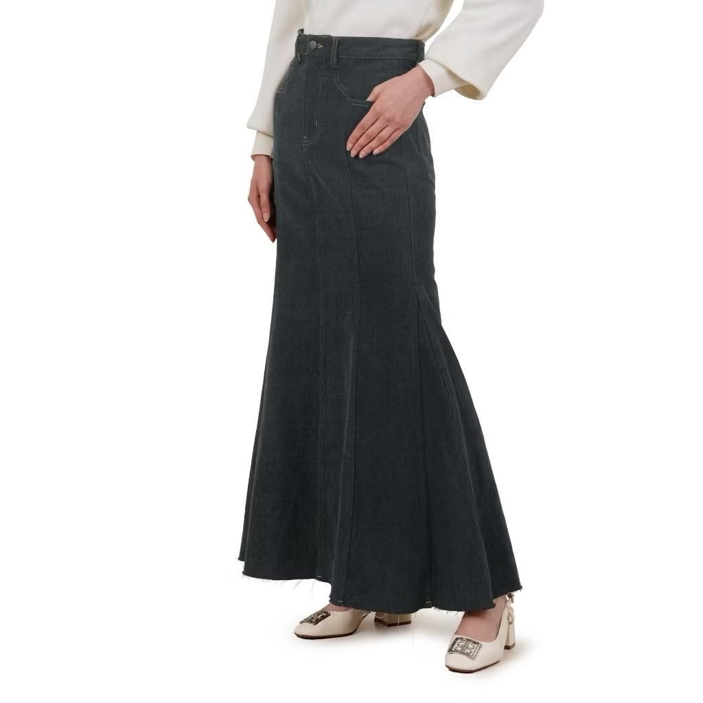 NEW Rok Jeans/Denim Hitam Nada Puspita | Oriel Denim Skirt Nada Puspita - Dark Black Size L