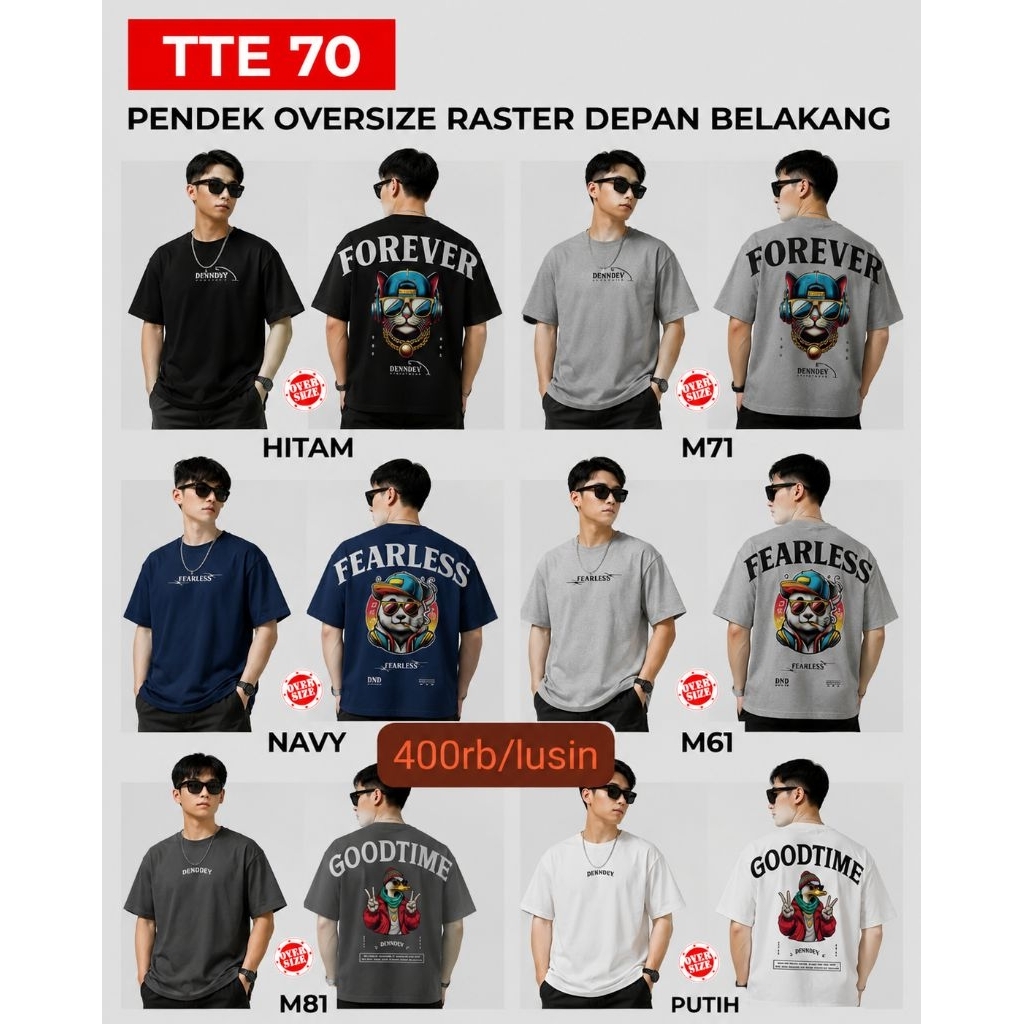 Paket Murah isi 12 Paket Kaos Oversize Kaos Premium