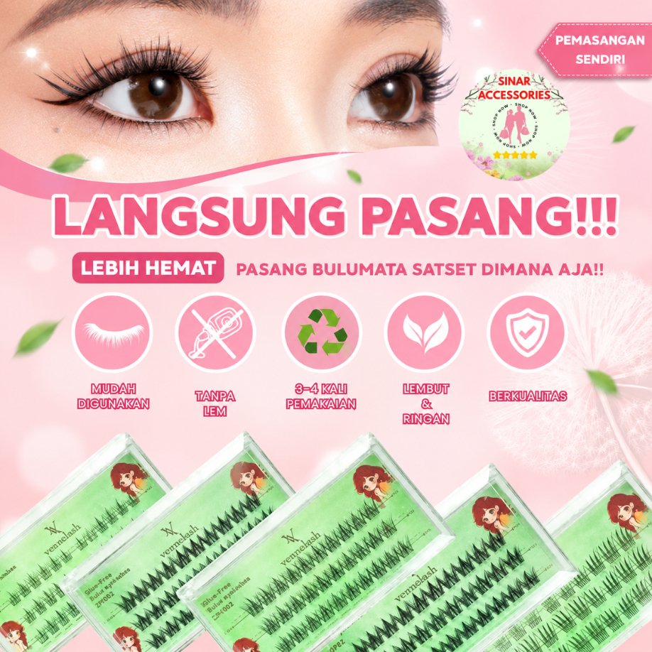 SA LANGSUNG TEMPEL Bulu Mata Palsu / Eyelash Extention / Eye Make Up Douyin Lash Bulu Mata