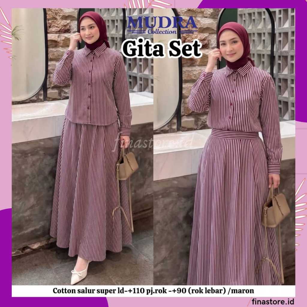 Gamis Mudra Collection / Gamis Terbaru / Gamis Wanita / Gamis Premium / Gamis Pesta / One Set / Sete