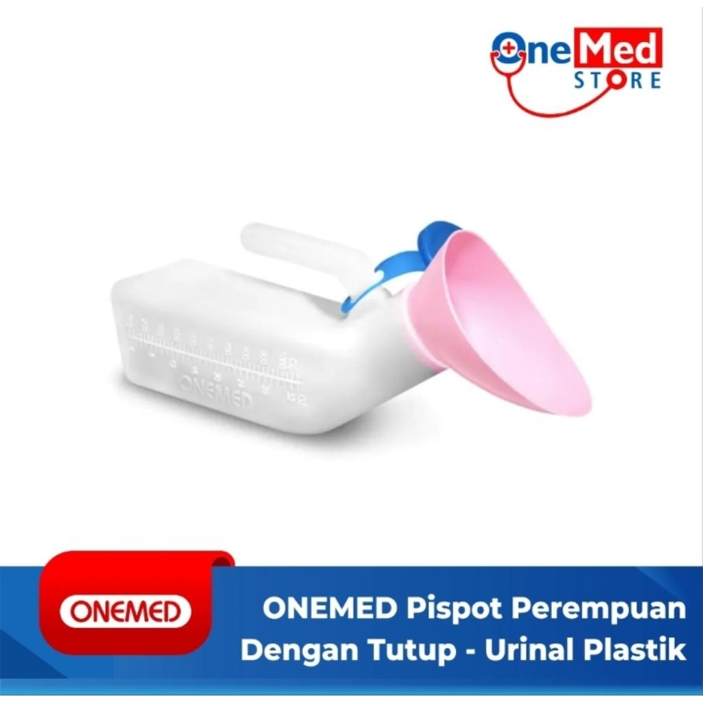 PISPOT PEREMPUAN / URINAL PLASTIK / ONEMED PISPOT PEREMPUAN DENGAN TUTUP