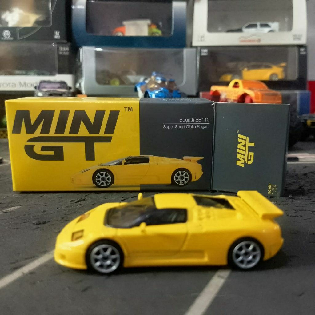 Diecast Mini GT Bugatti EB110 Super Sport Giallo Bugatti no 866