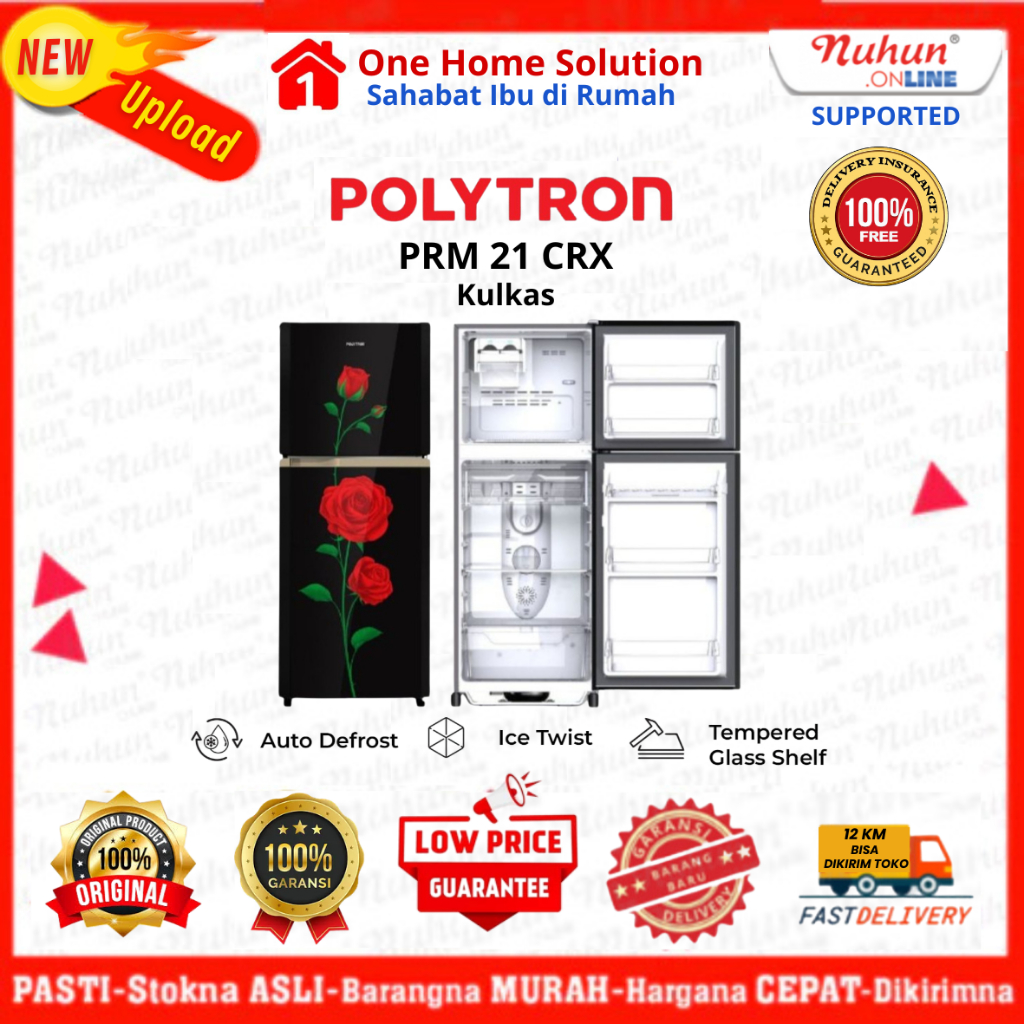 Polytron Kulkas 2 Pintu PRM 21 CRX 210 L