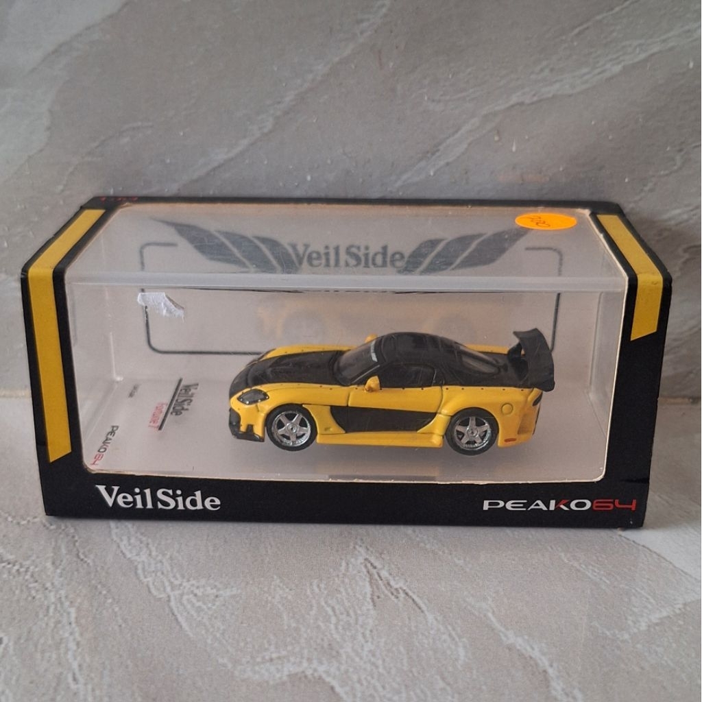 Diecast Miniscale Peako64 Mazda RX-7 Veilside Fortune 7 Kuning Hitam Han