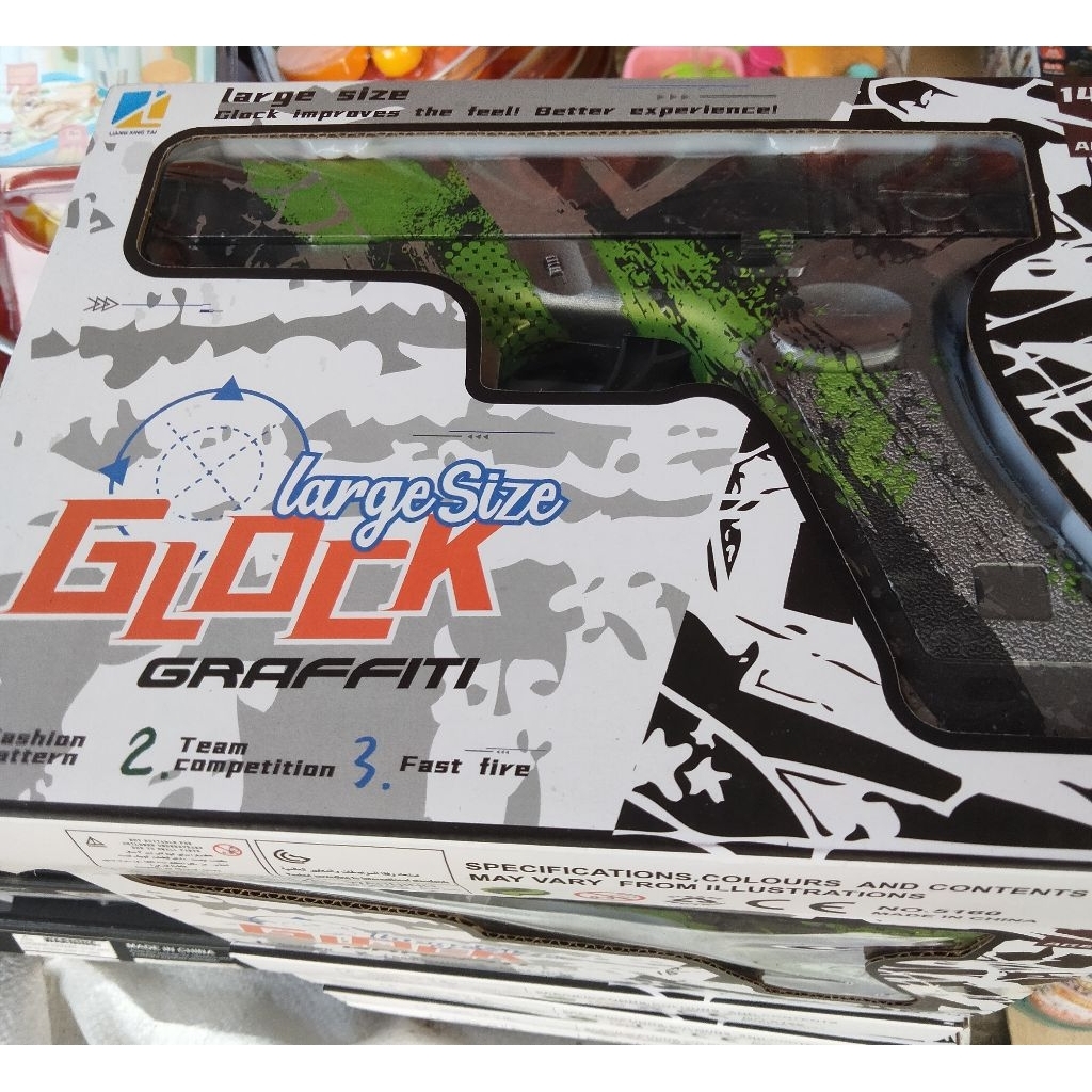 Glock Graffiti Water Gel Blaster Manual Mainan Tembakan Peluru Gel blaster