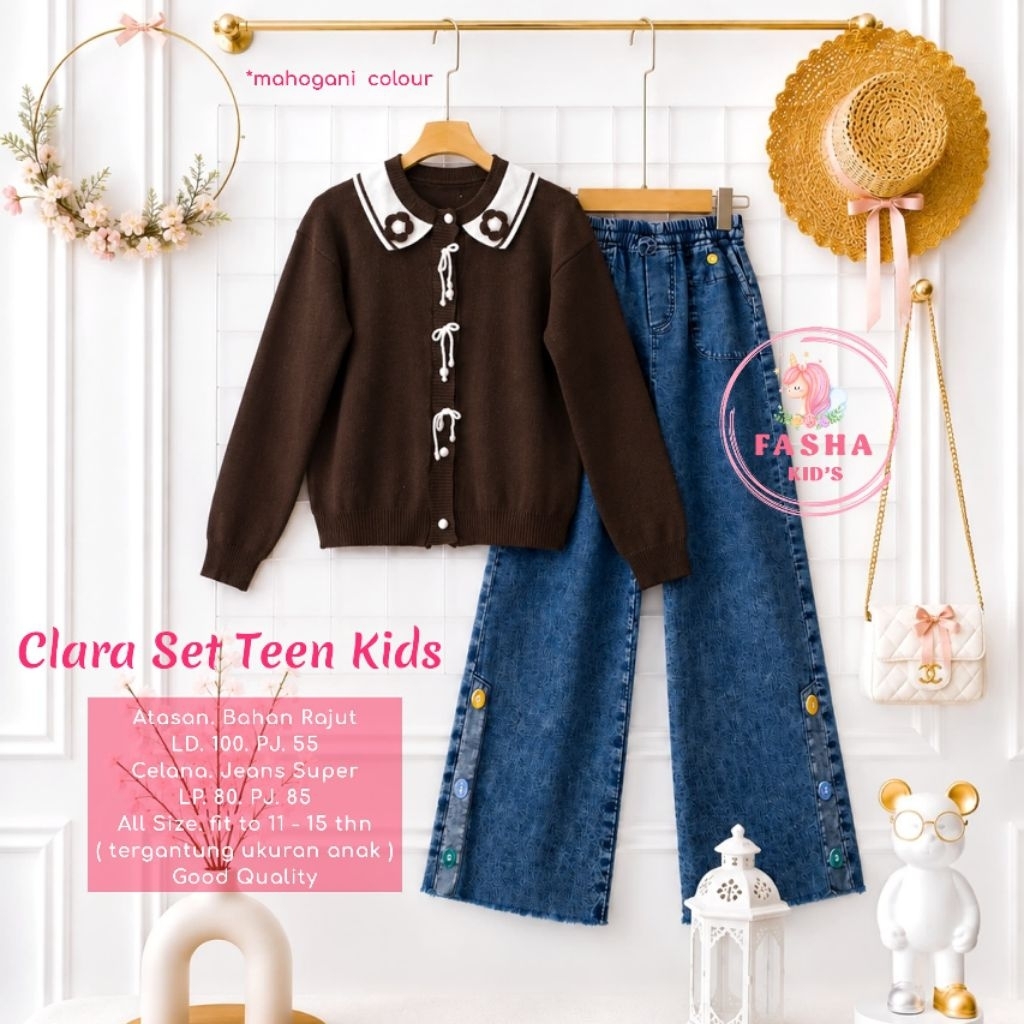 TERBARU SETCEL SWEATER CARDI LUCU // CLARA SET RAJUT LD 95 TERBARU BY FASHA