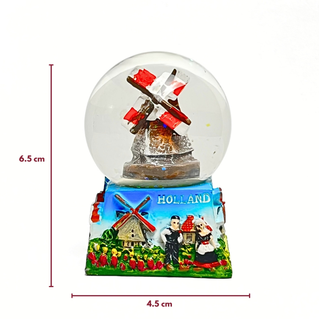 Souvenir snow globe oleh oleh negara Holland
