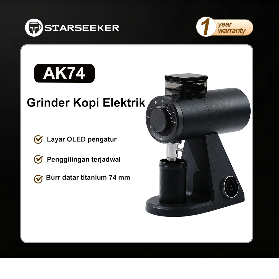 STARSEEKER AK74 Penggiling Kopi Coffee Grinder Burr Titanium 74mm untuk Mesin Espresso Portabel