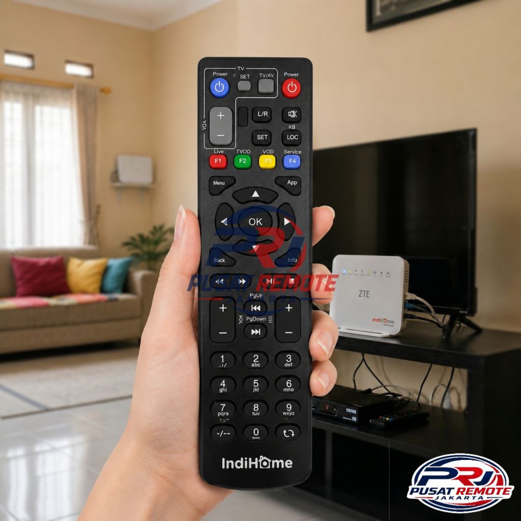 Remot Remote Receiver STB Android TV BOX ZTE ZXV10 B860H B760H IndiH0me MNC PLAY Speedy TV ZTE HITAM