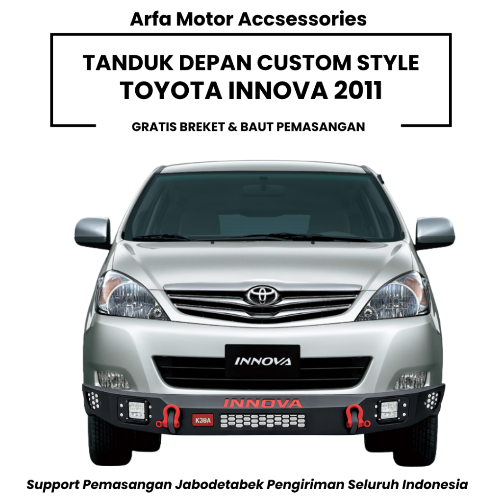 Tanduk depan innova 2011 custom towing pengaman pelindung bemper anti karat