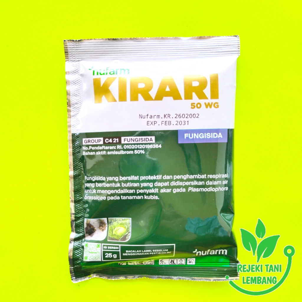 Fungisida Kirari 50 WG 25 Gram pengendali penyakit akar gada