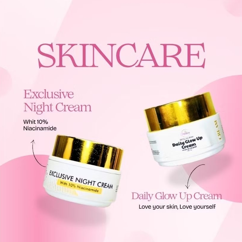 Paket Daily Glow up Cream & Night Cream with 10% niacinamide Irtifasina by eLwee