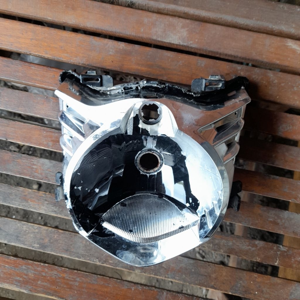 RUSAK BAHAN LAMPU BILED PROJI , REFLEKTOR RUSAK HONDA BEAT KARBU OLD , KONDISI BEKAS ORIGINAL