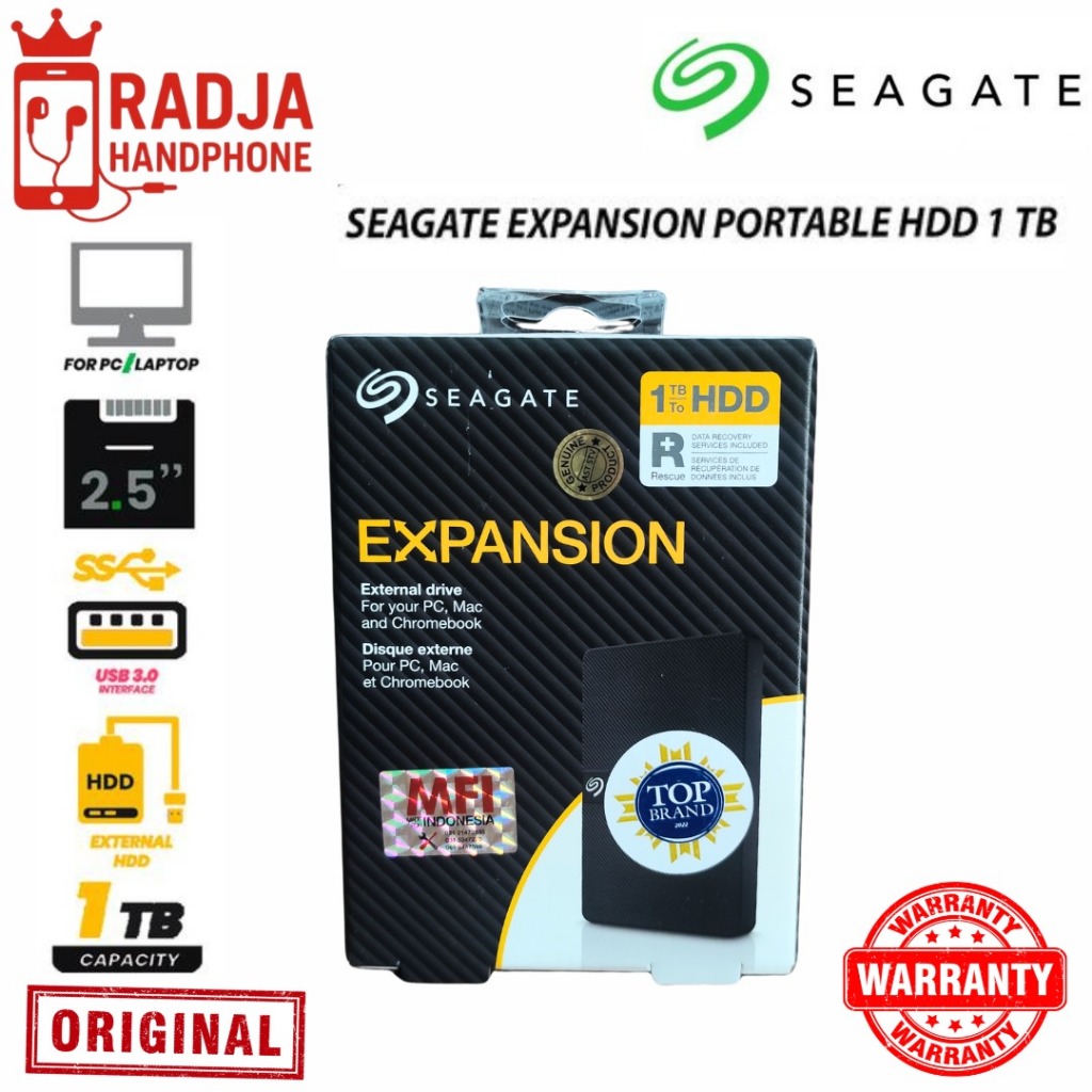 Seagate Expansion Hardisk Eksternal 1TB Original