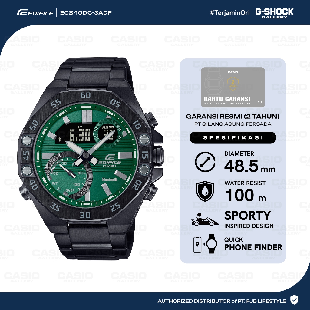 Casio Edifice Jam Tangan Original ECB-10DC-3ADF