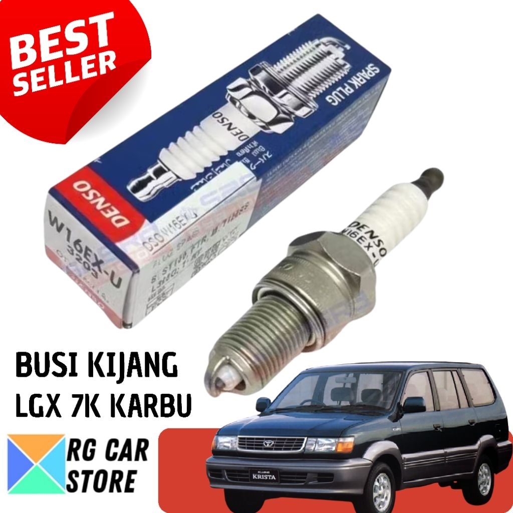 Busi Kijang LGX 7K Denso W16EX-U Original Denso OEM Spark Plug PnP Kijang Kapsul