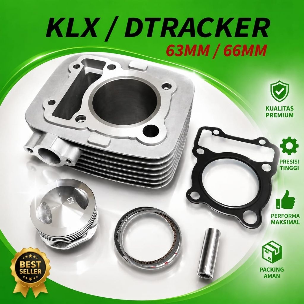 BLOK SEHER BORING PAKET BORE UP BOREUP KLX 63MM 66MM
