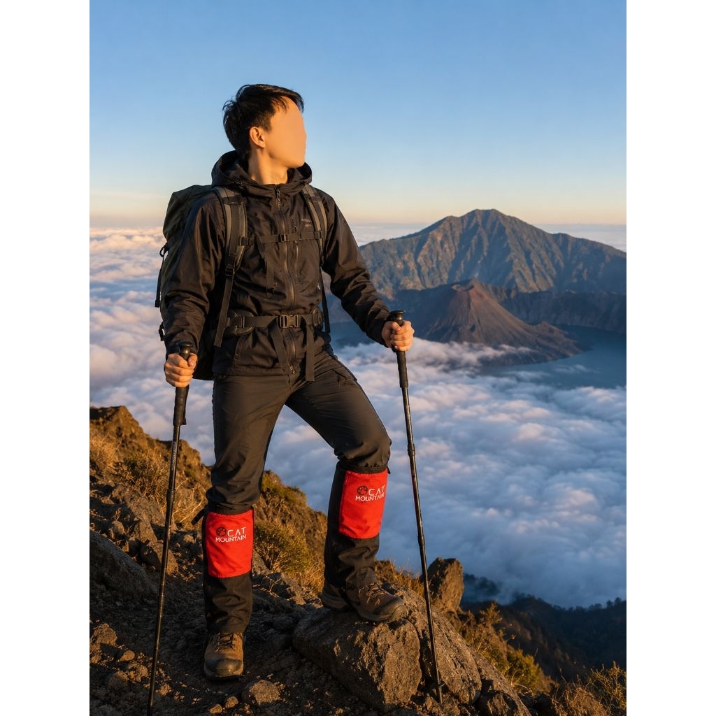 Gaiter Cat Mountain Waterproof pelindung kaki sepatu hiking