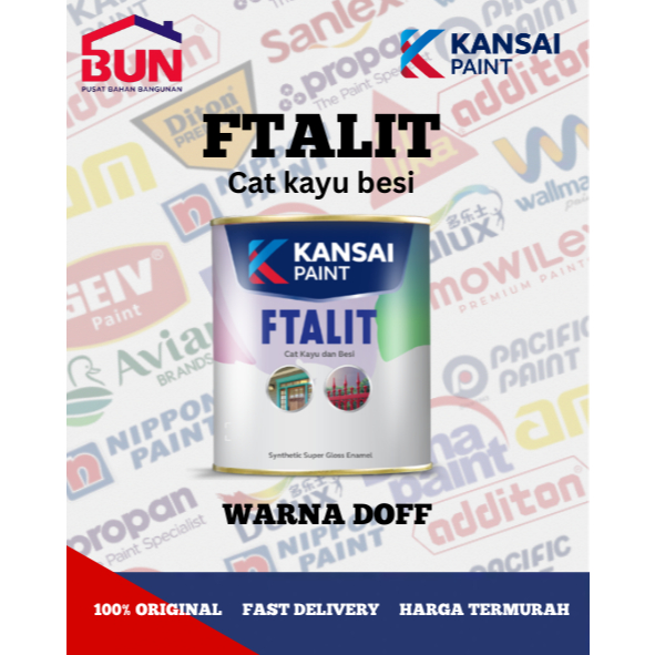 FTALIT KANSAI CAT KAYU BESI WARNA DOFF 5KG / F-TALIT CAT KAYU BESI WARNA DOFF 5 KG GALON