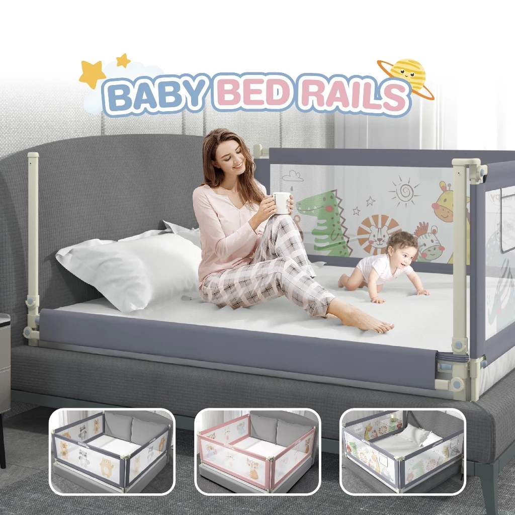 [Harga Per Sisi] KISUBO Bed Rail Pagar Kasur Pengaman Bayi Bed Rail Pembatas Tempat Tidur