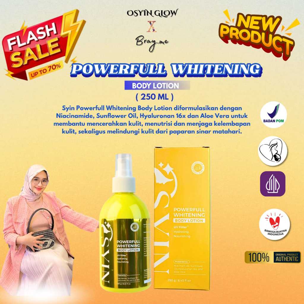 POWERFULL WHITENING Body Lotion 250ml Osyin Glow