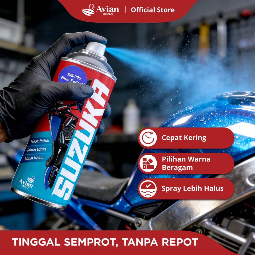 Suzuka Spray Tembaga / Solid / Metallic / Candytone - 300 CC