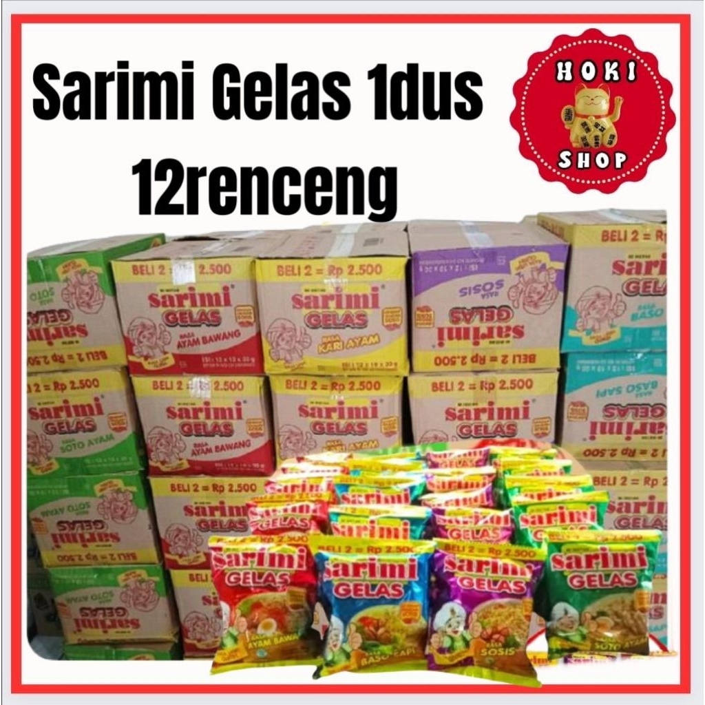 Sarimi Gelas all Varian 1dus isi 12renceng / Sarimi Gelas 1dus / Mie Instan 1dus