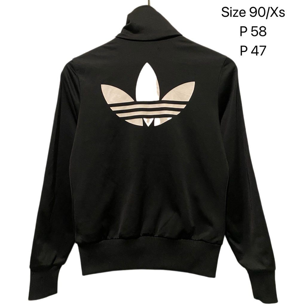 tracktop adidas firebird big logo black white