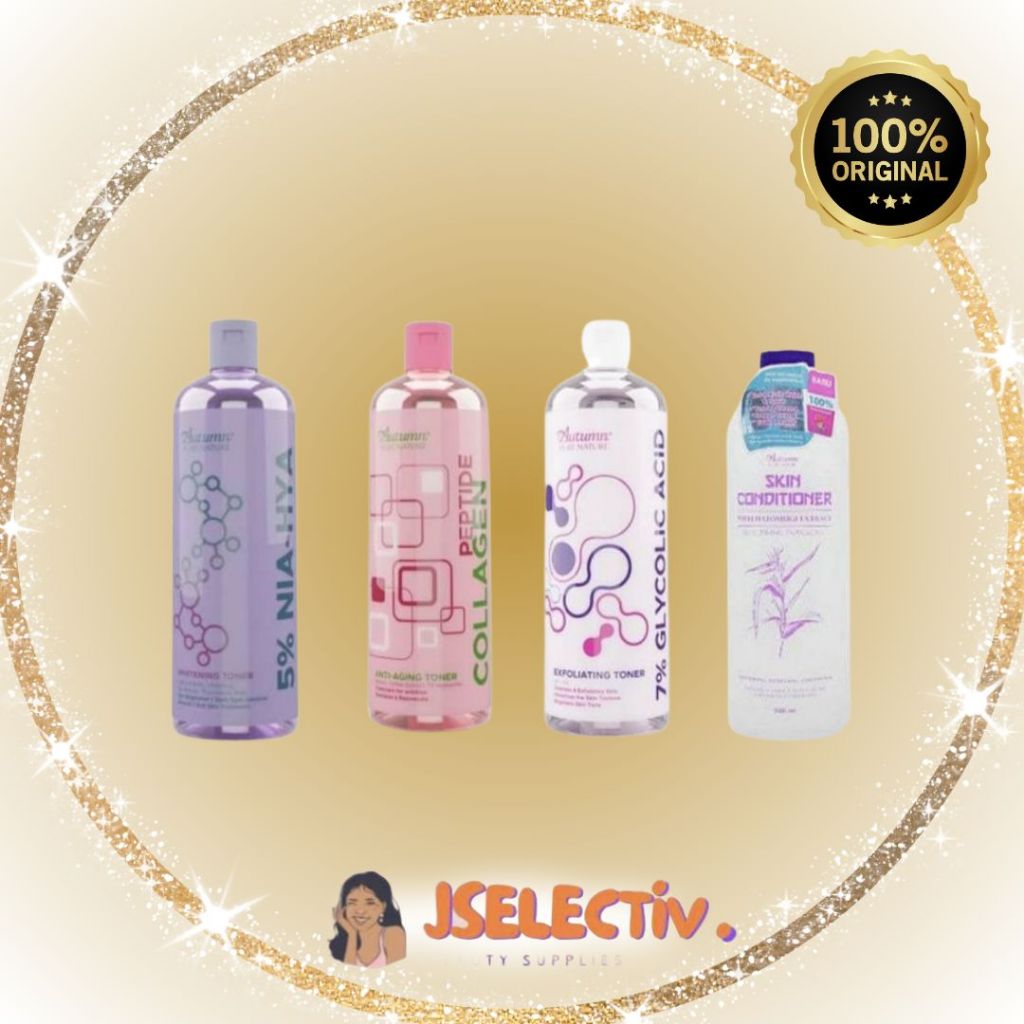 AUTUMN TONER - SERIES LENGKAP // JSELECTIV X JHON KOSMETIK // Pembersih Penyegar Hatomugi AUTUMN - O