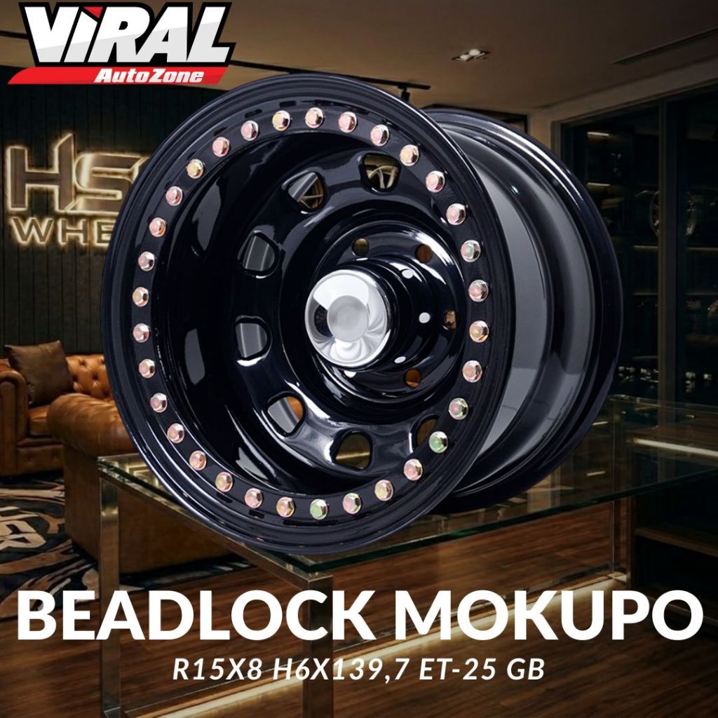 Velg Pelak Mobil Steel Ring 15 R15 HSR BEADLOCK MOKUPO Untuk Hardtop Triton Ranger Terrano