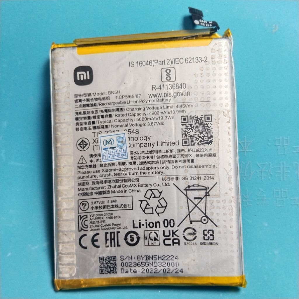 BATERAI ORI COPOTAN BN5H Poco M5/Redmi 10 5G/Redmi Note 11E