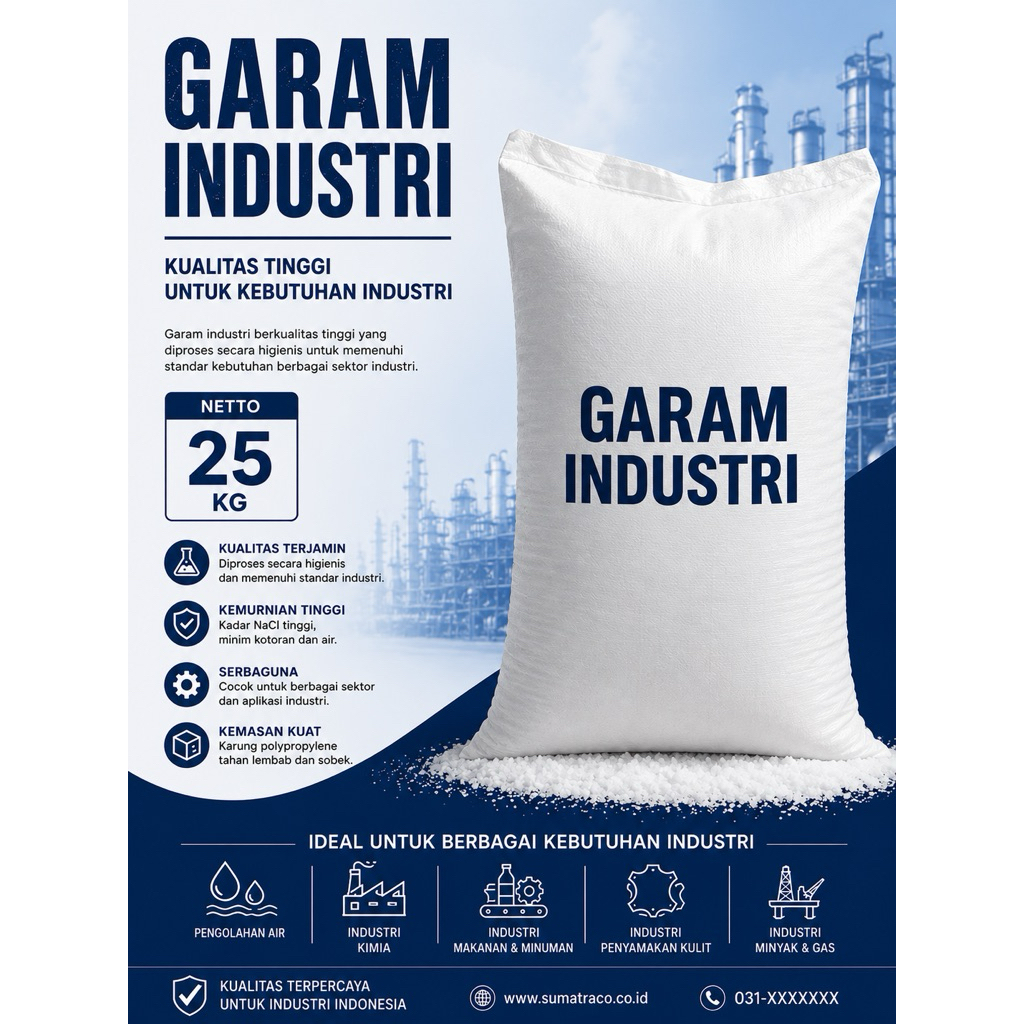 garam / nacl 1 zak (25kg)  ( garam halus)