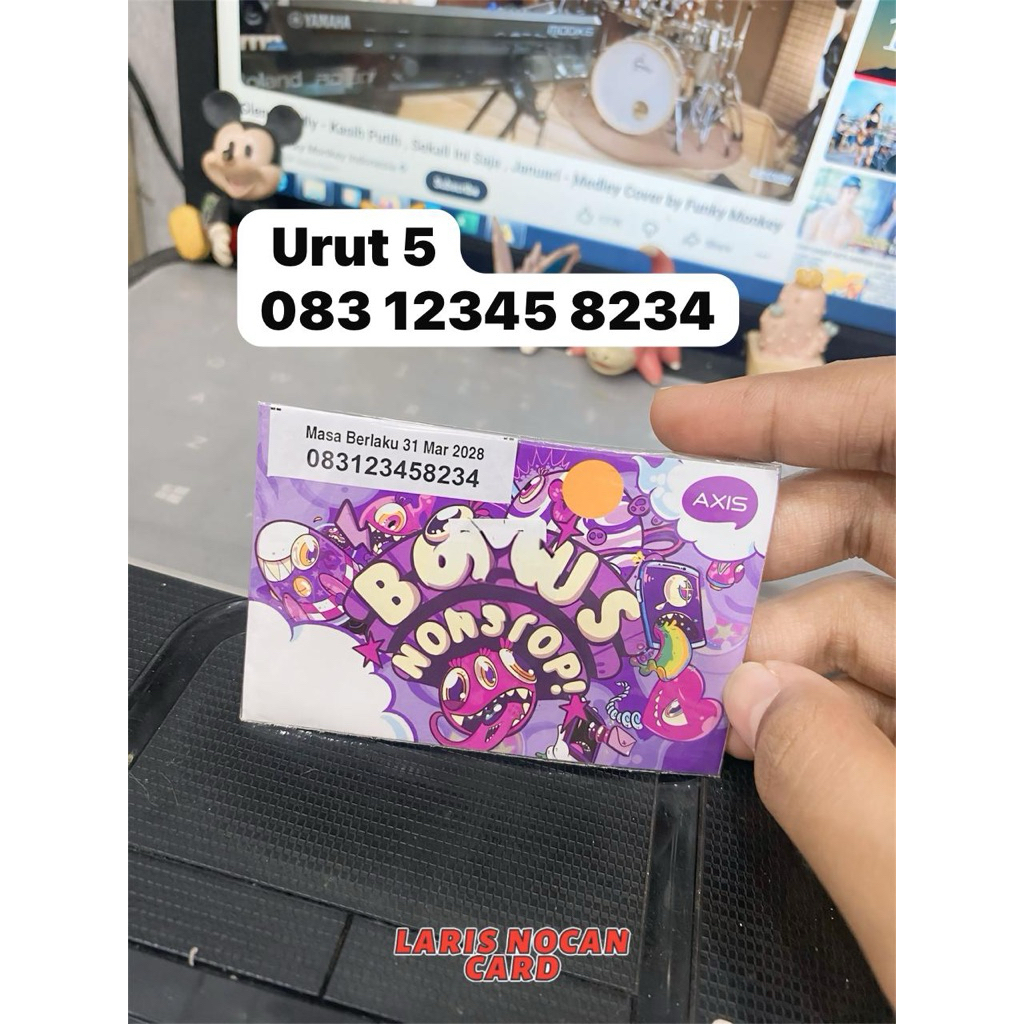 kartu axis cantik