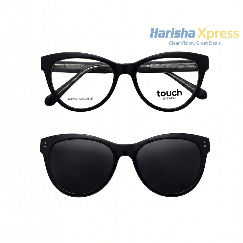 Frame Kacamata Unisex Touch Clip On 3124 Original