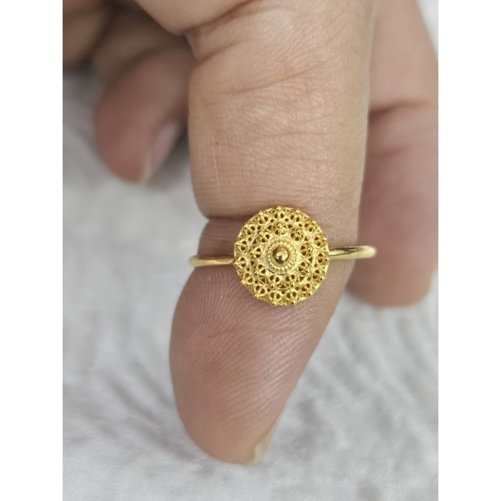 cincin model borobudur variasi 1 tanpa mata emas 70 % 70% 700 16k