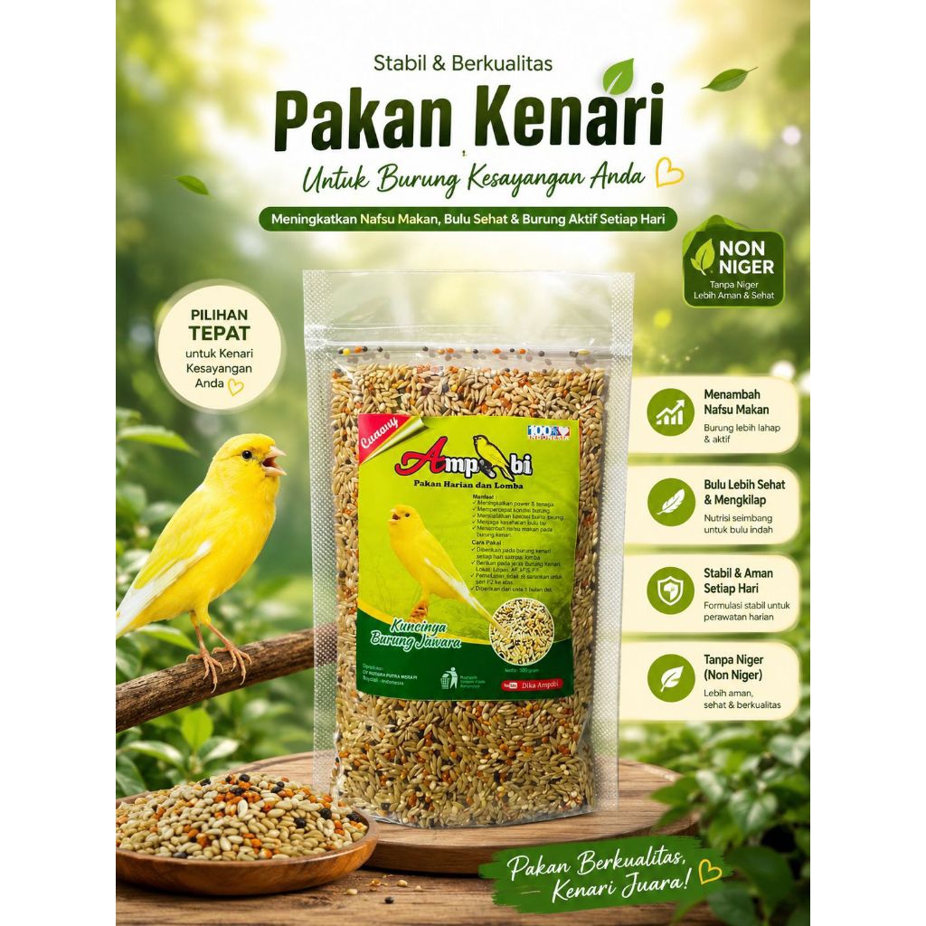 PAKAN KENARI HARIAN AMPIBI